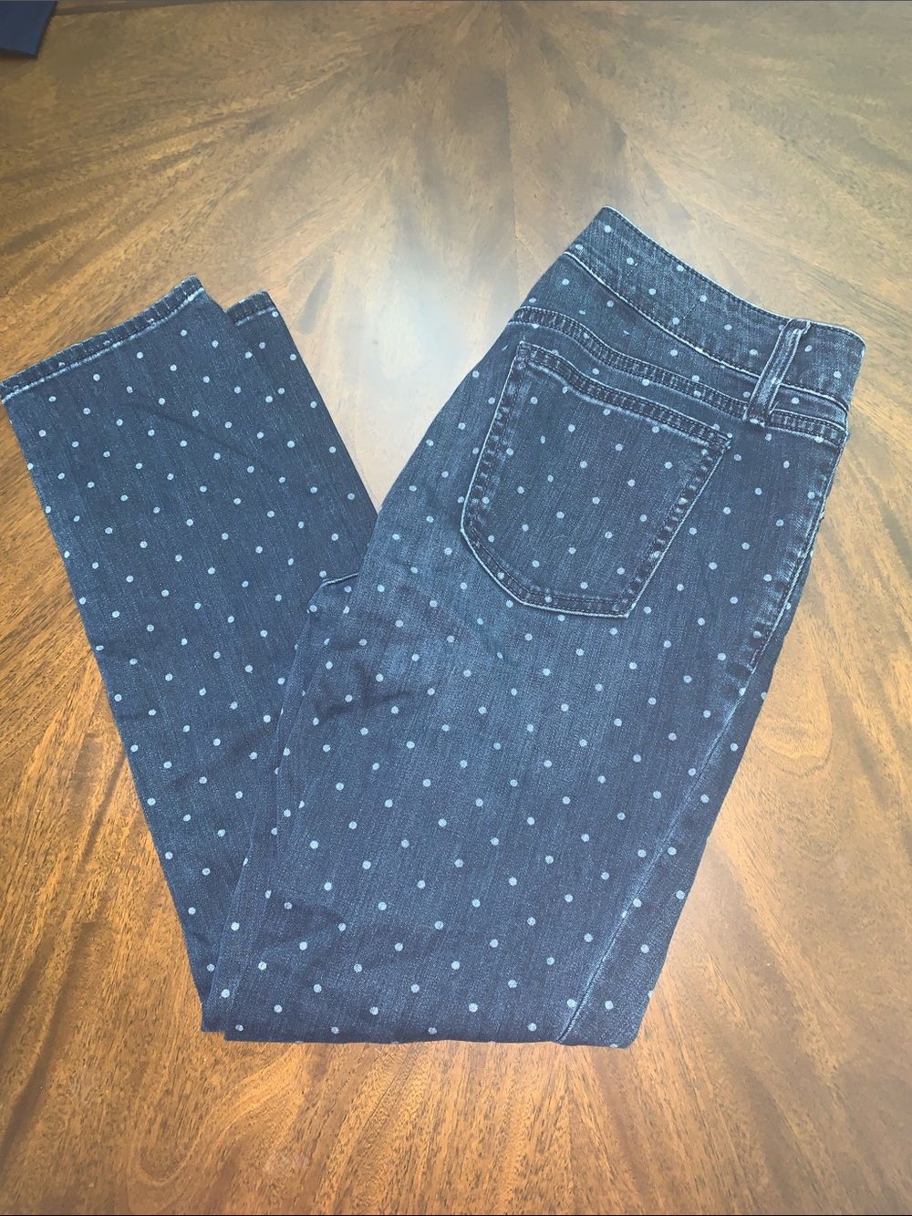 🇺🇸 GAP Dark Blue Polka Dot Skinny Jeans